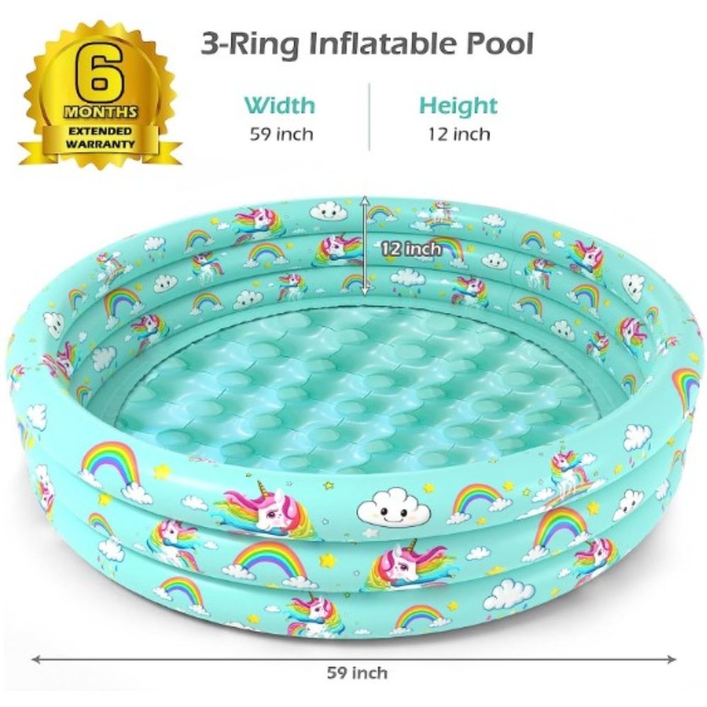59" - Inflatable Kiddie Pool - Swimming Pool - Ball Pit - Wading Pool - Picture 2 of 7